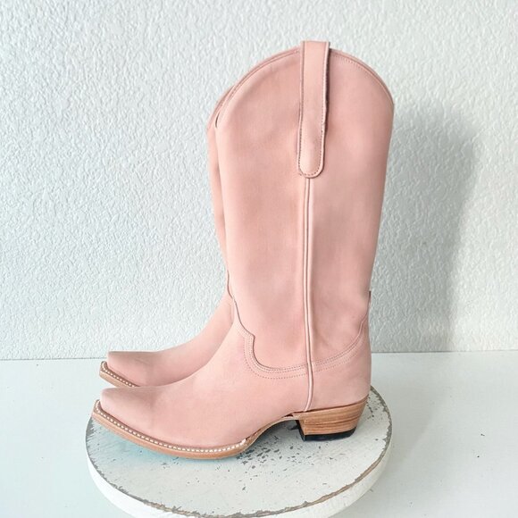 Lane EMMA JANE Womens Cowboy Boots 7 Pink Western Cowgirl Mid Calf Pointed Toe - Picture 4 of 11